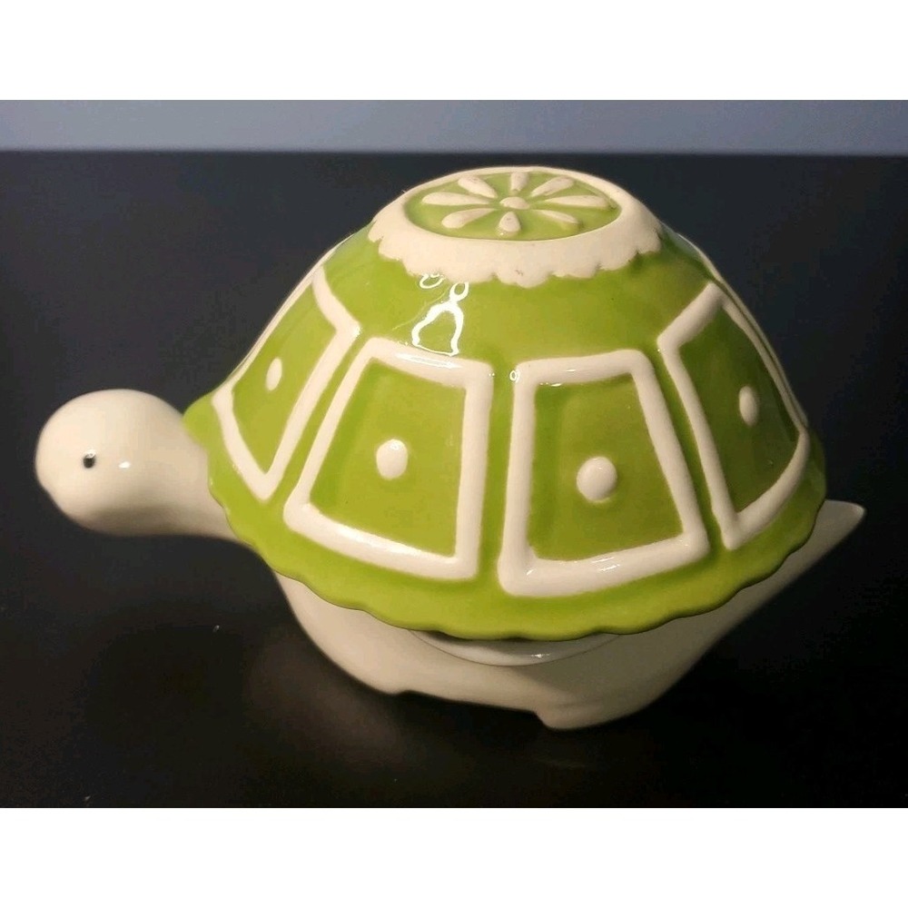 VTG Pier 1 Turtle Measuring Cup Set 5 Pc Ceramic Stacking Multi Spouts Markings